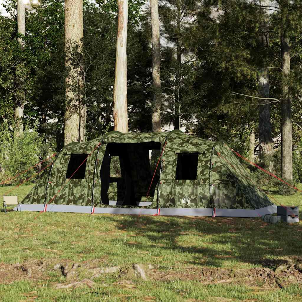 Tenda familiar túnel para 6 pessoas impermeável camuflagem
