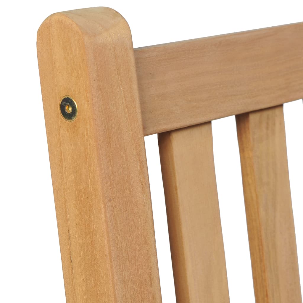 Cadeiras de jardim c/ almofadões azuis 6 pcs teca maciça