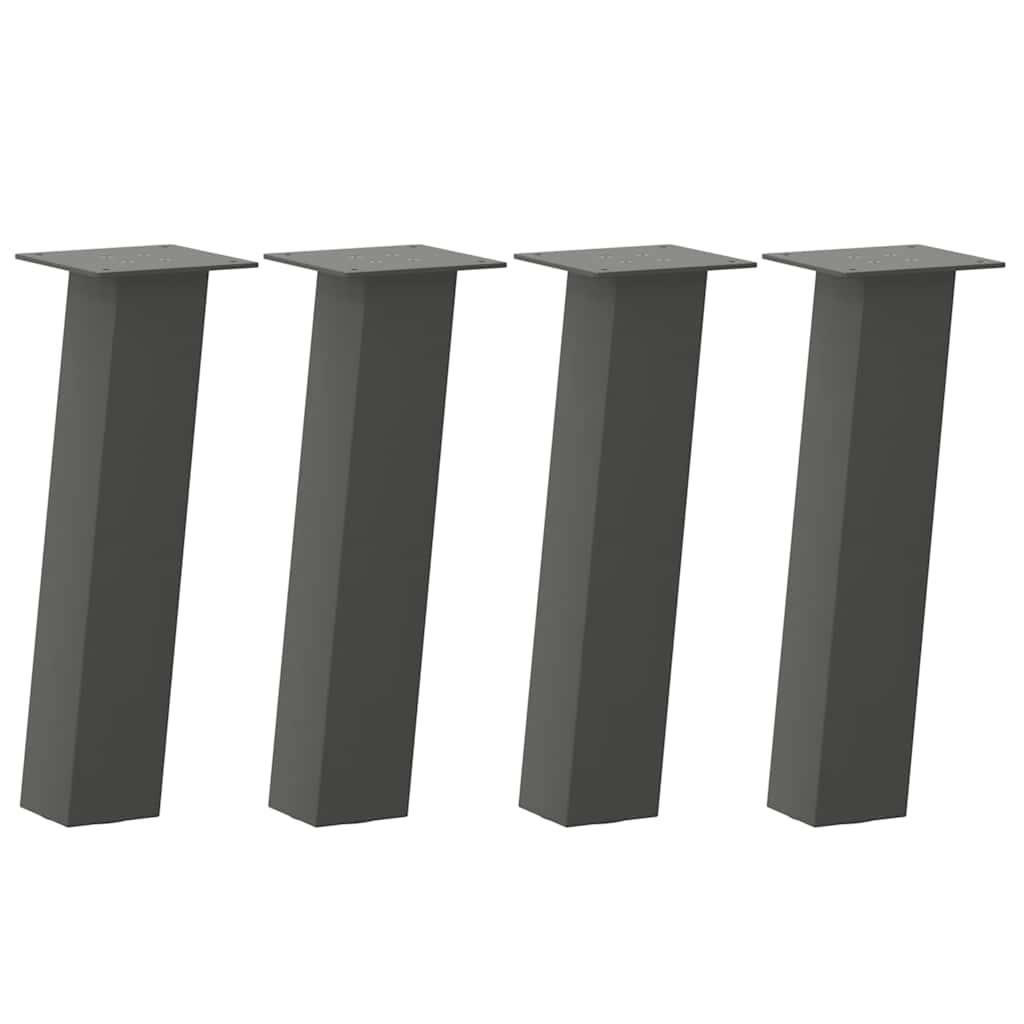 Pés para mesa de centro 4 peças antracite 30 cm aço