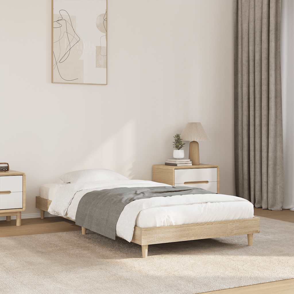 Estrutura cama s/ colchão derivados de madeira carvalho sonoma