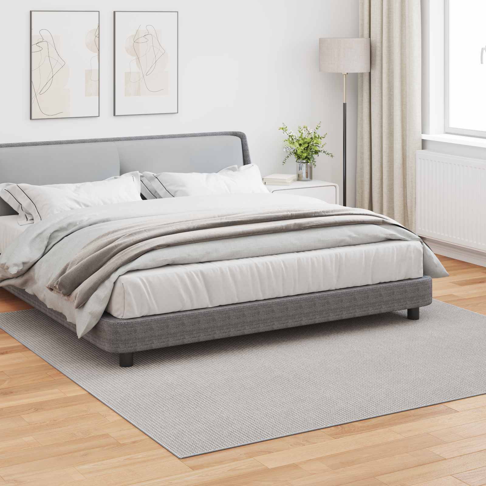 Tapetes de área quadrado lugo creme 240 x 240 cm poliéster