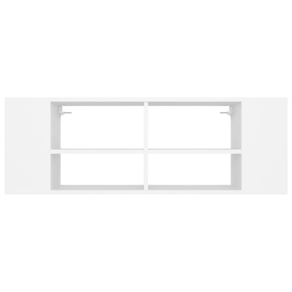 Armário de parede para TV 102x35x35 cm derivados madeira branco