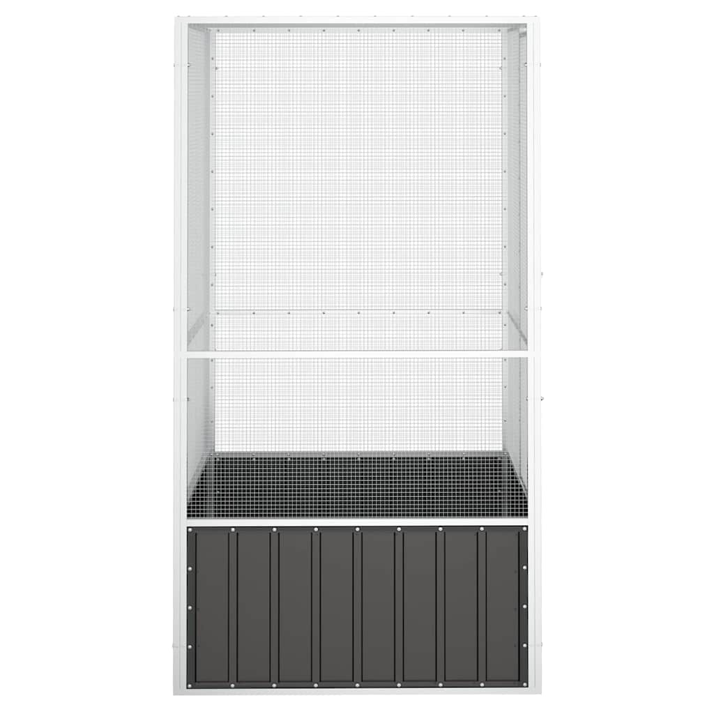 Gaiola p/ pássaros 111x107x211,5 cm aço galvanizado antracite