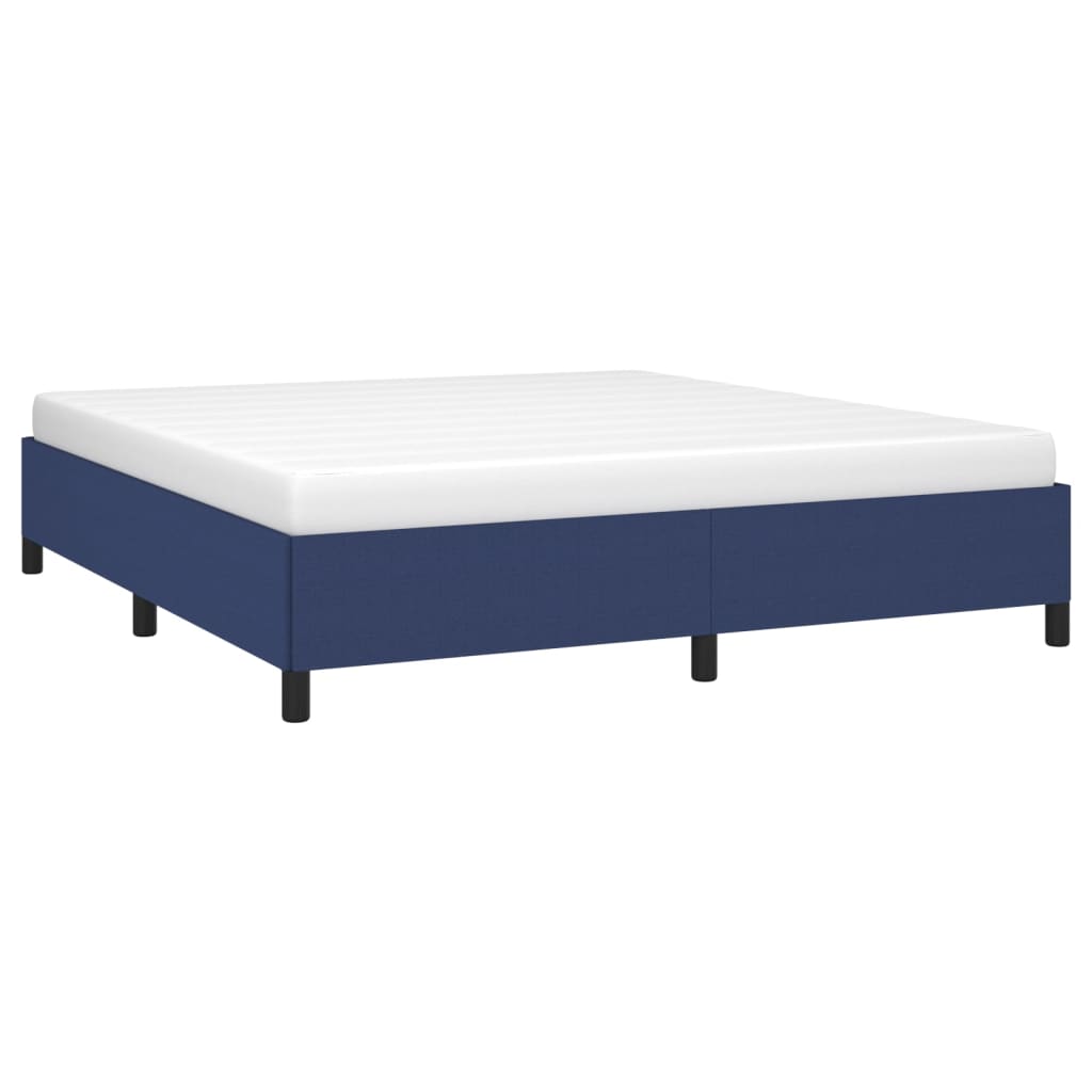 Estrutura de cama sem colchão 180x200 cm tecido azul