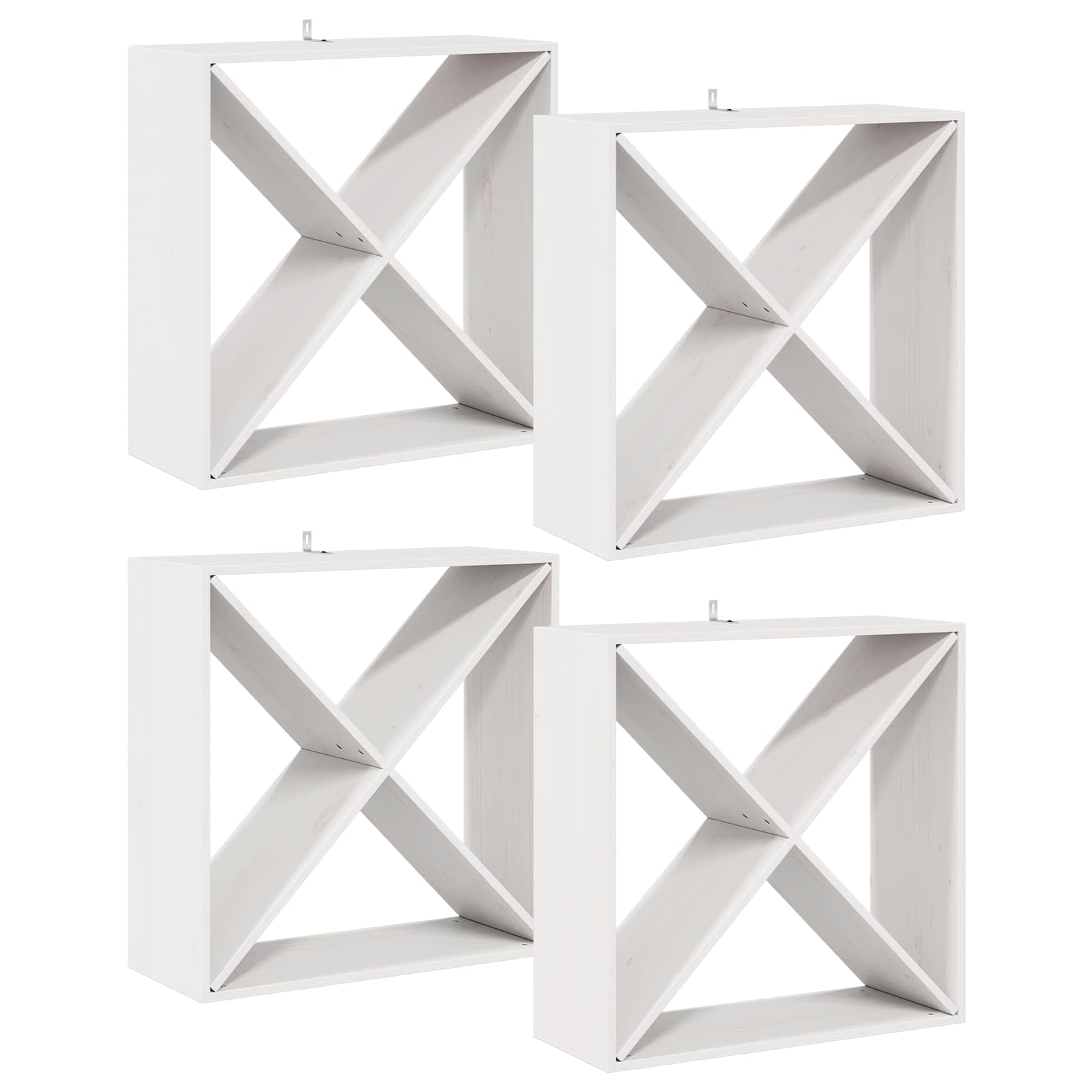 Escorredor de vinho 4 unid. branco 62 x 25 x 62 cm