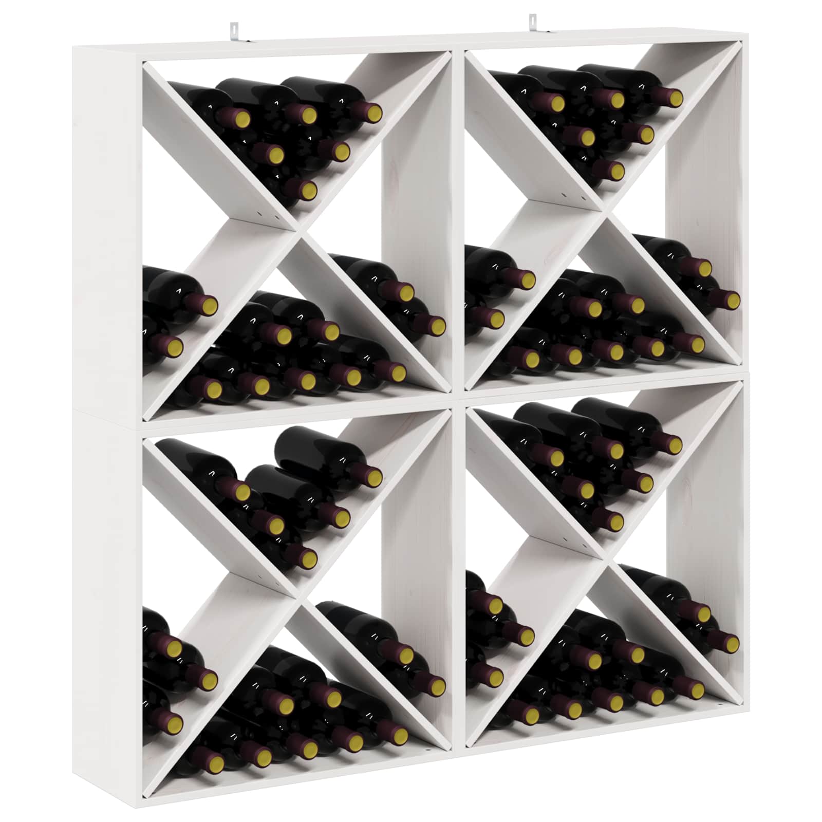 Escorredor de vinho 4 unid. branco 62 x 25 x 62 cm