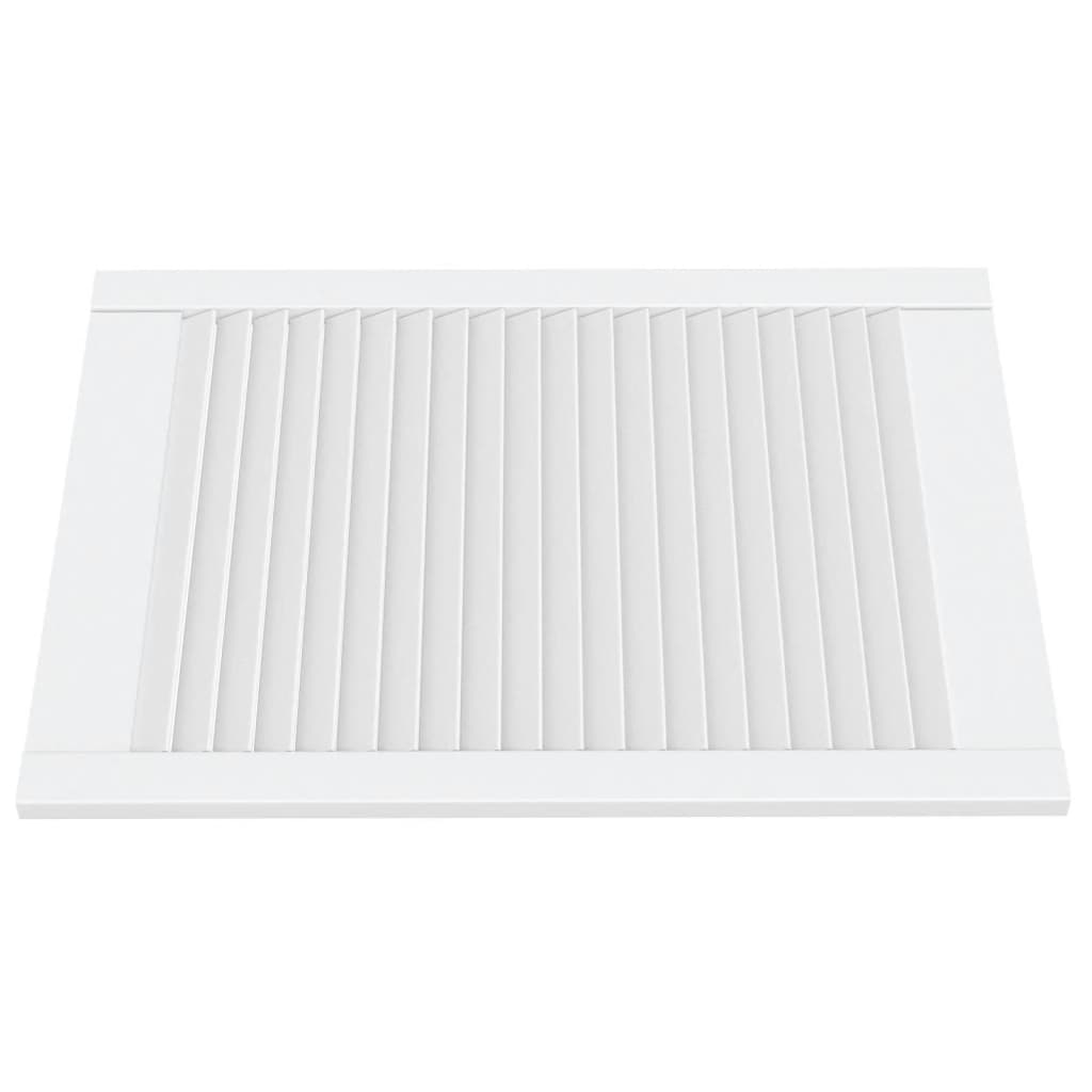 Portas de armário 4 pcs design de persiana pinho maciço branco