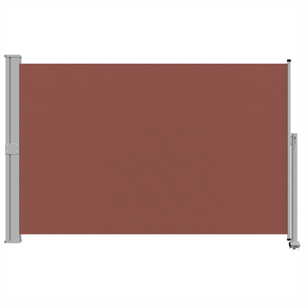 Toldo lateral retrátil para pátio 160x300 cm castanho