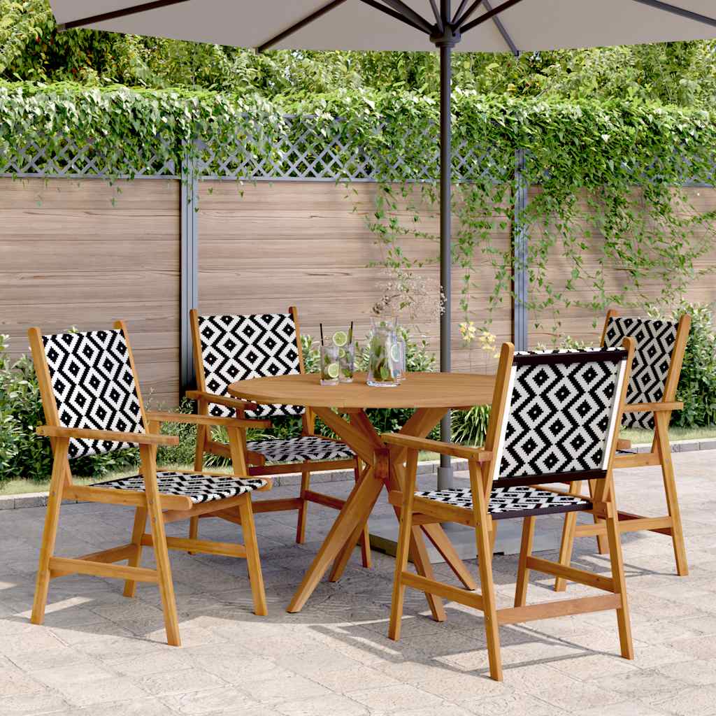 Conjunto de jantar p/ jardim 5 pcs madeira de acácia maciça