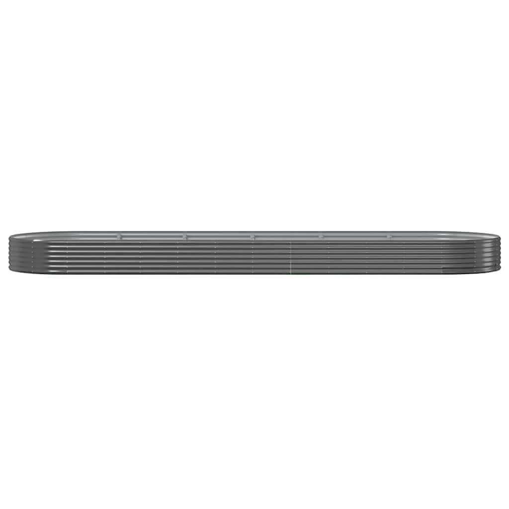 Canteiro elevado jardim 523x140x36 aço galvanizado antracite