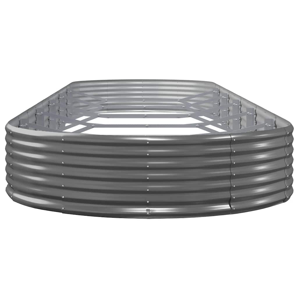 Canteiro elevado jardim 523x140x36 aço galvanizado antracite