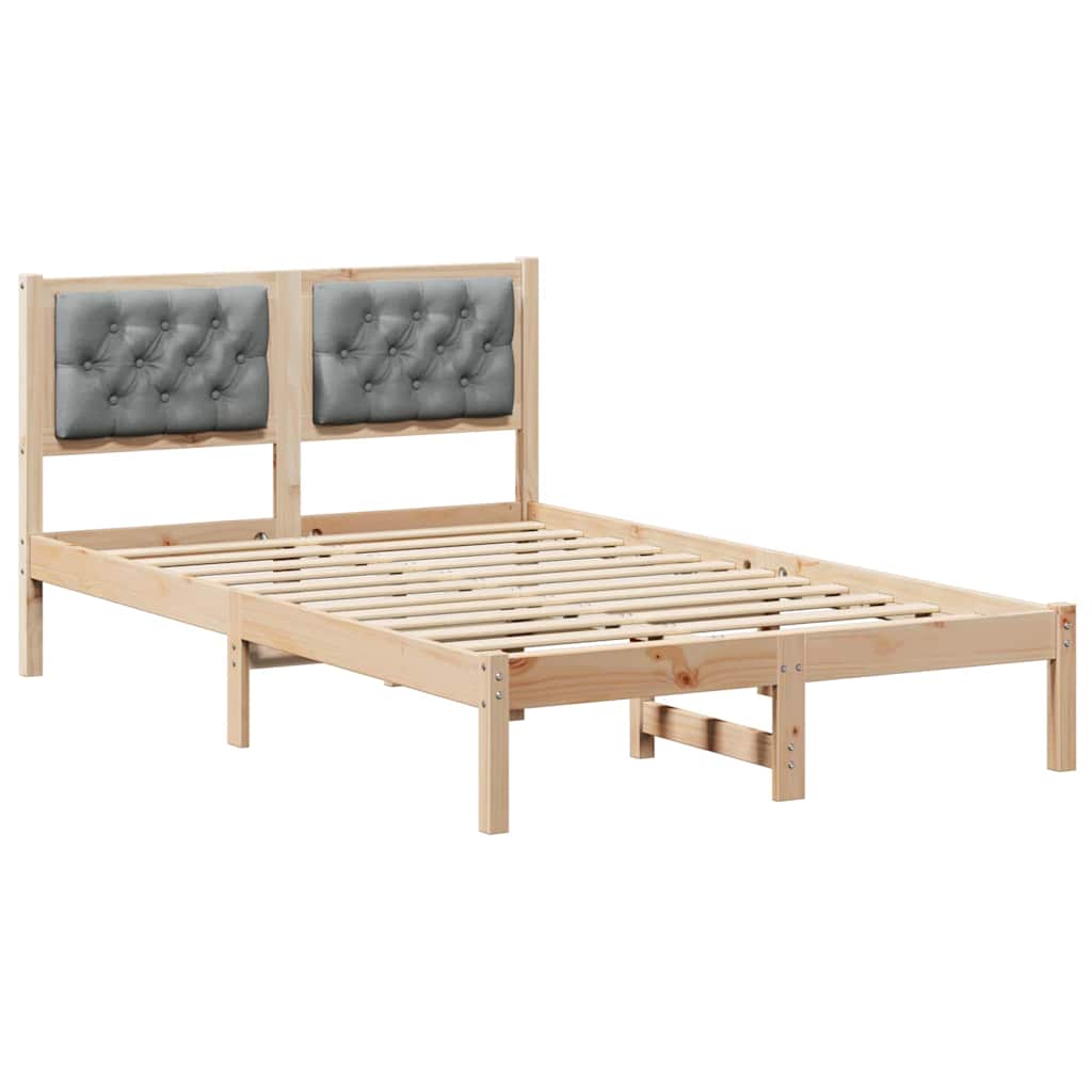 Estrutura da cama com cabeceira cinzento-claro 120 x 200 cm
