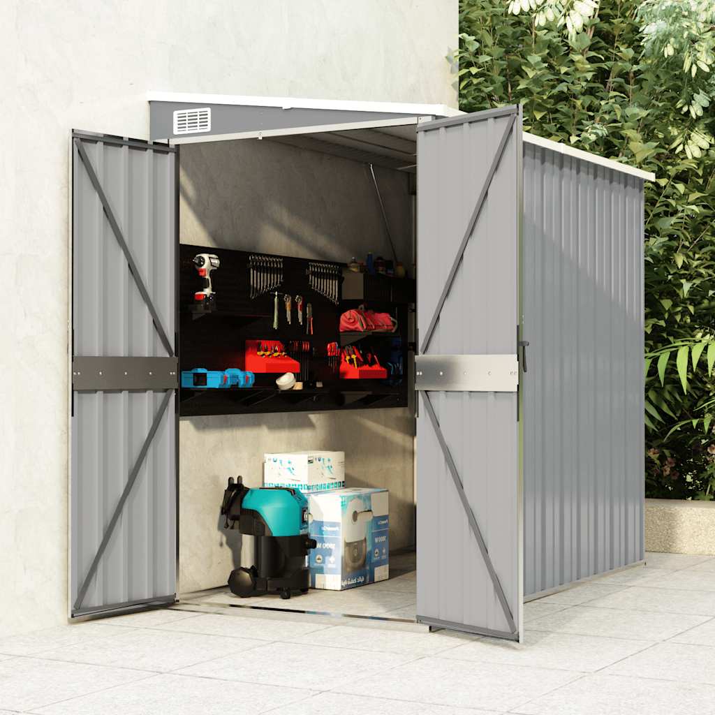 Abrigo suspenso p/ jardim 118x194x178 cm aço galvaniz. cinzento