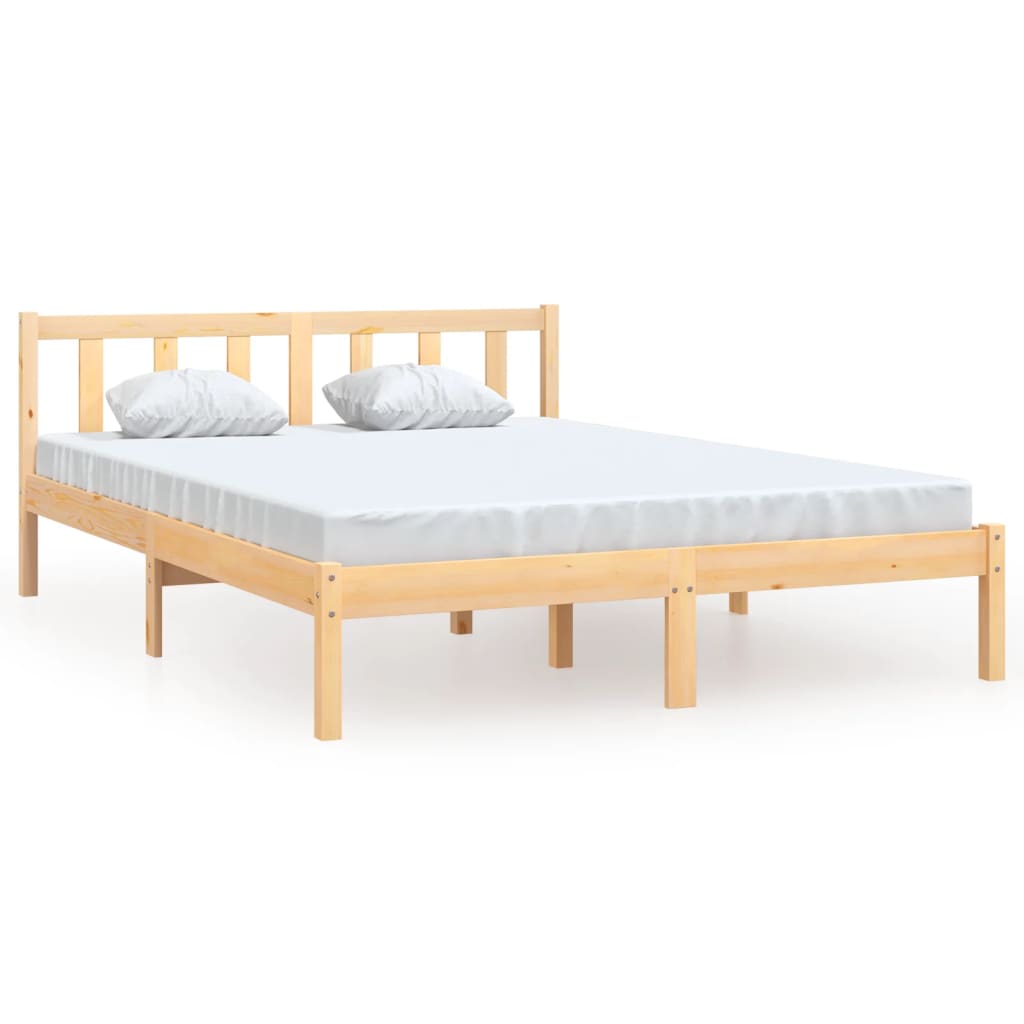 Estrutura de cama 140x200 cm pinho maciço