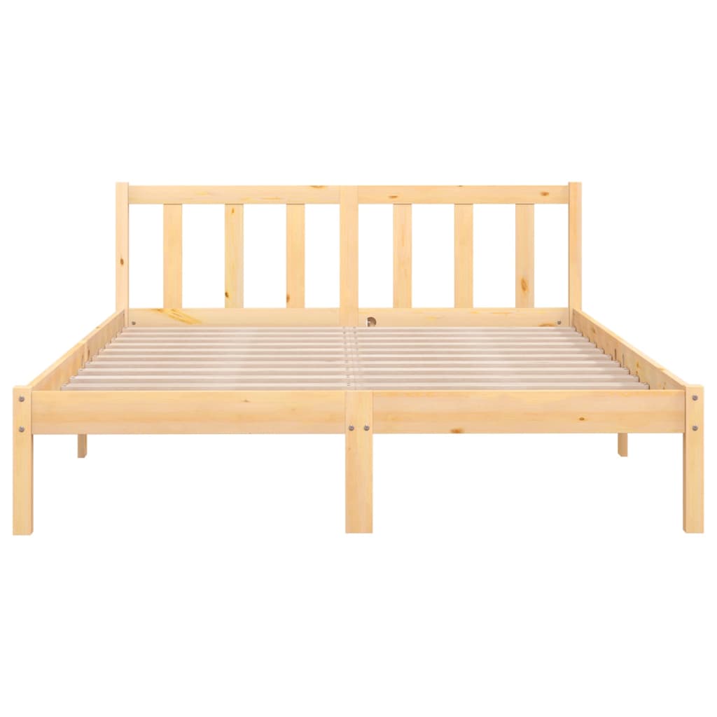 Estrutura de cama 140x200 cm pinho maciço