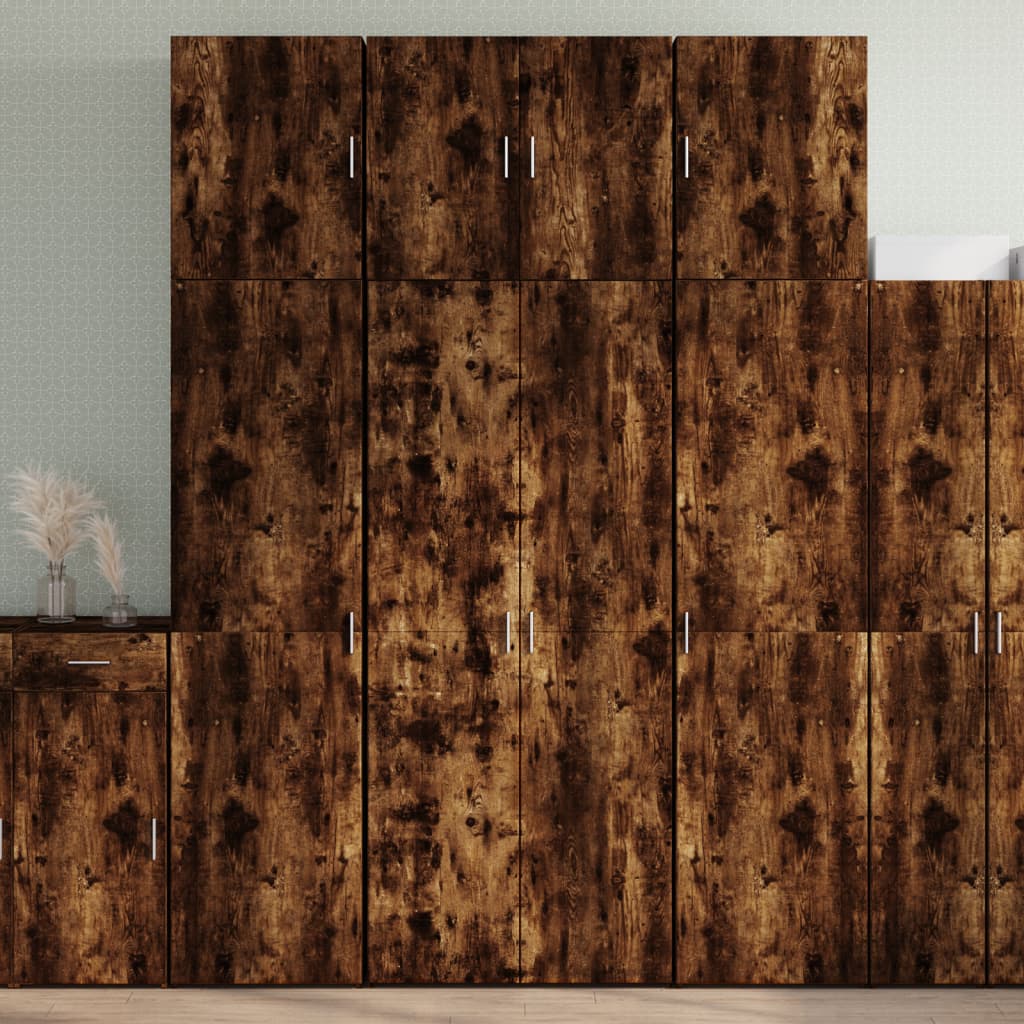 Armário alto 80x42,5x249cm derivados de madeira carvalho fumado