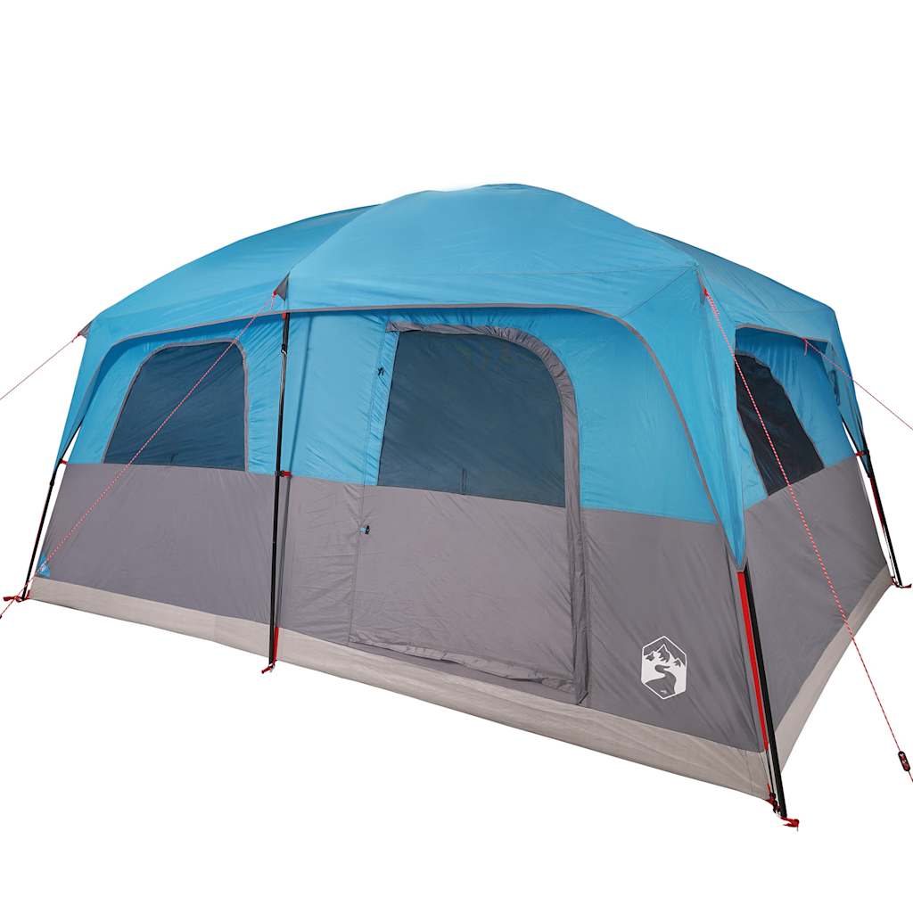 Tenda familiar para 8 pessoas impermeável azul