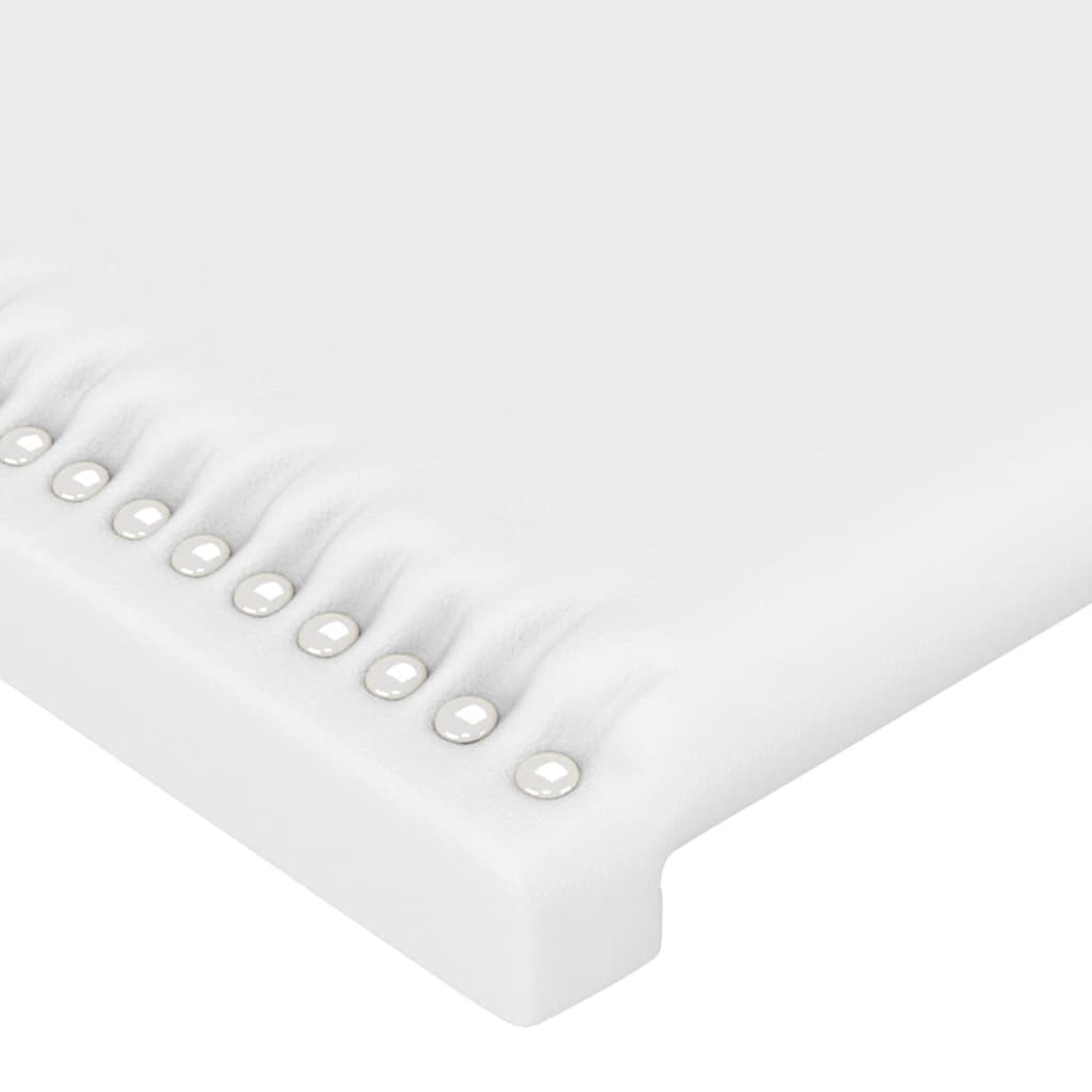 Cabeceira branca 200x5x118/128 cm couro sintético