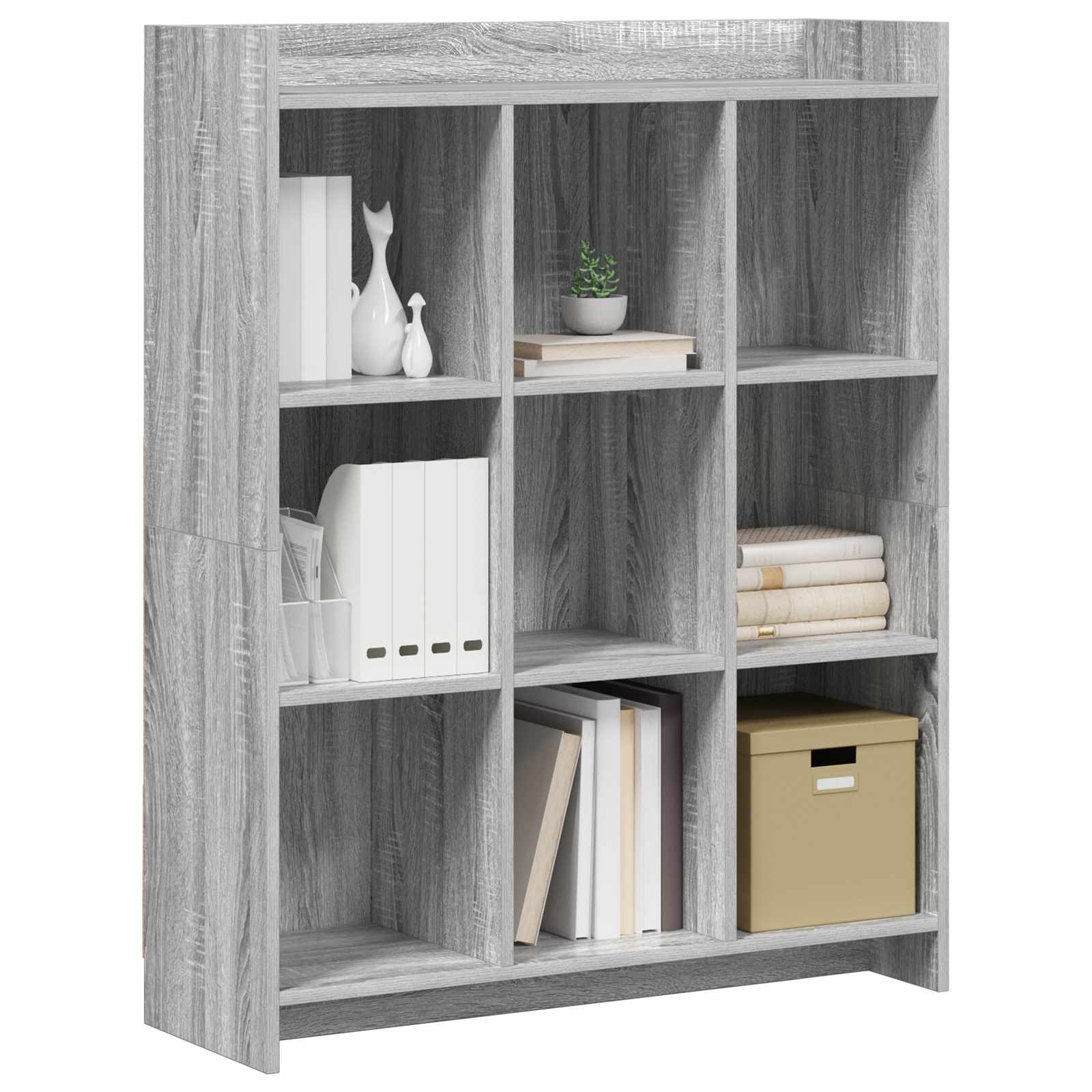 Estante sonoma cinzento 87,5 x 30 x 111 cm derivados de madeira