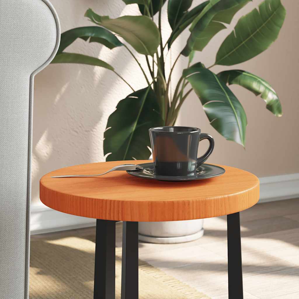 Tampo de mesa redondo ø30x2,5 cm pinho maciço castanho-mel
