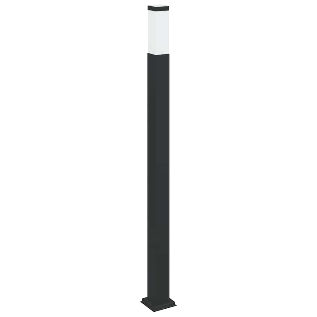 Luminárias de poste, 3 unidades, 110 cm, pretas, IP44
