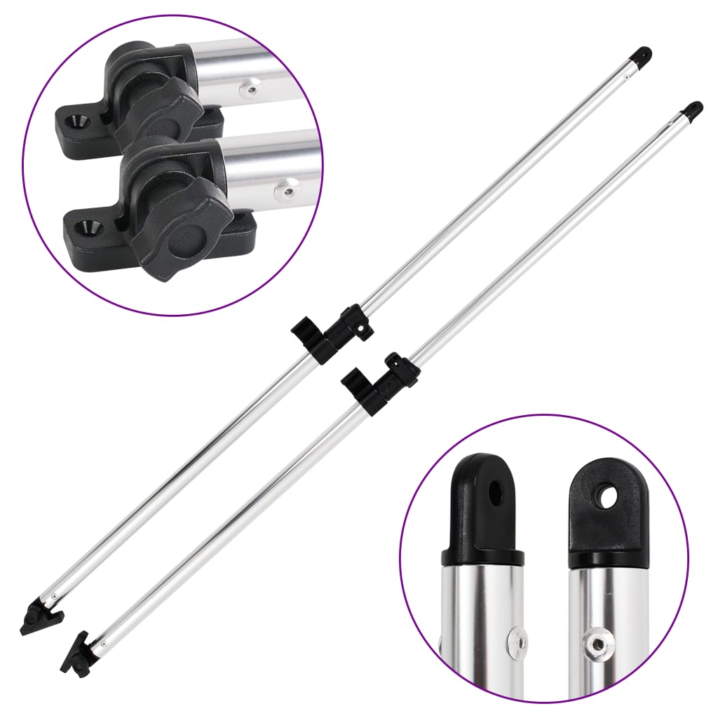 Mastros de suporte para toldo bimini 2 pcs alumínio