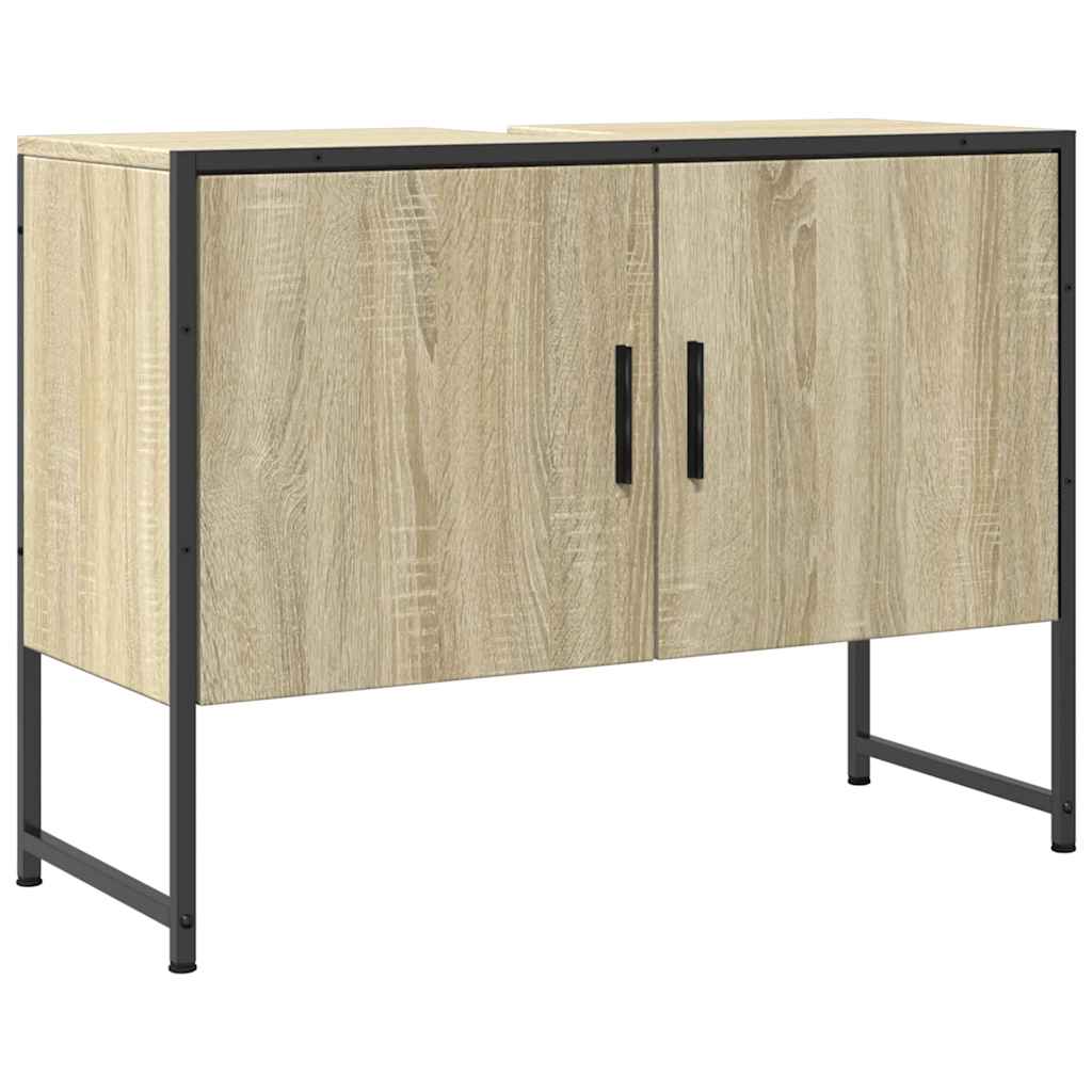Armário lavatório wc 80x33x60 cm deriv. madeira carvalho sonoma