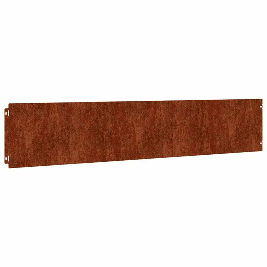 Bordas de relvado 10 pcs 20x103 cm aço corten flexível