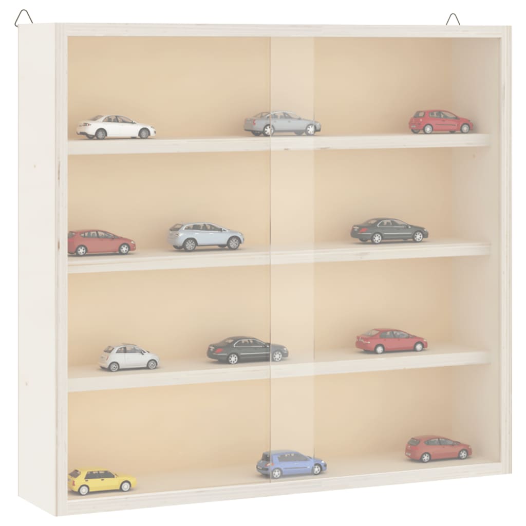 Vitrine de colecionador de madeira com portas 40x8,5x37 cm