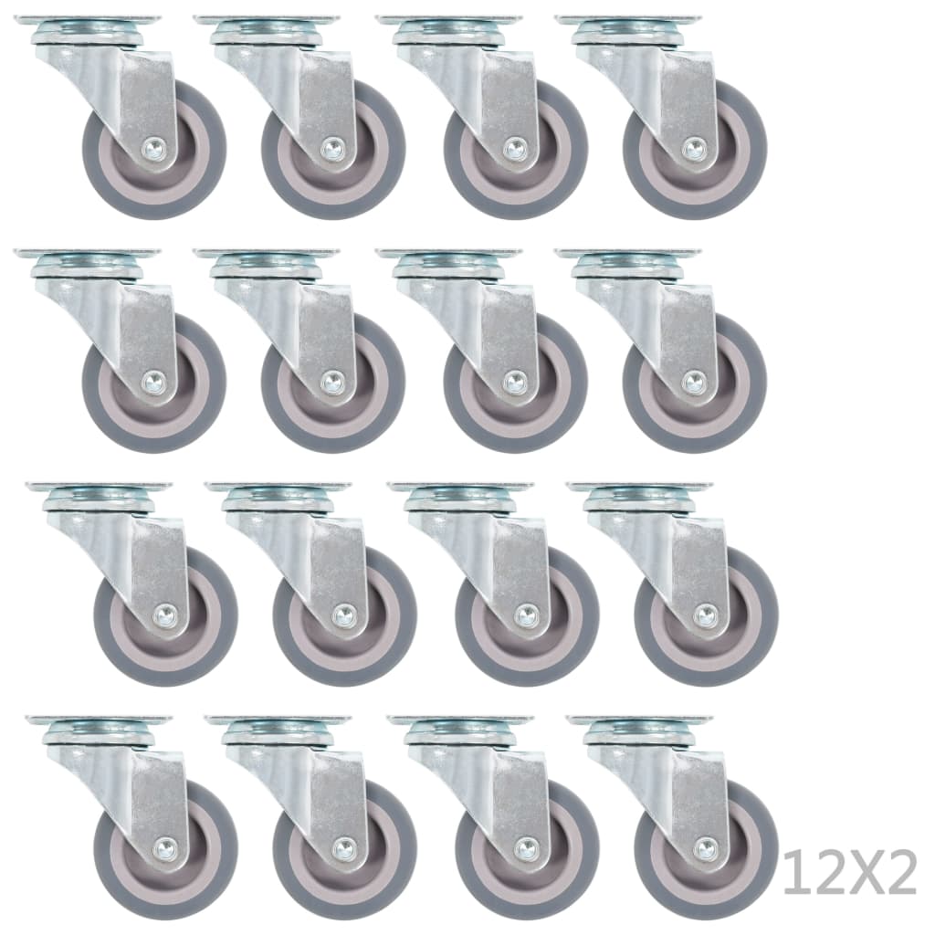 96 Pcs rodas giratórias 50 mm