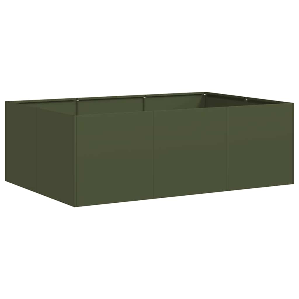 Vaso/floreira 120x80x40 cm aço verde azeitona