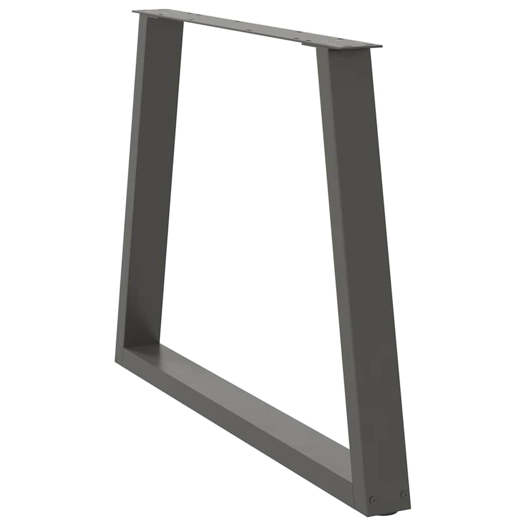 Pés para mesa de jantar em forma de v, 2 peças, antracite, 90x (72-73,3) cm, aço