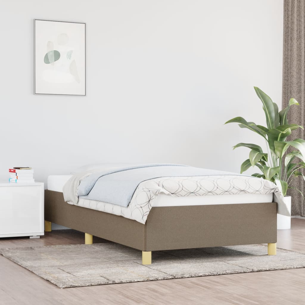 Estrutura de cama sem colchão 80x200 cm tecido cinzento