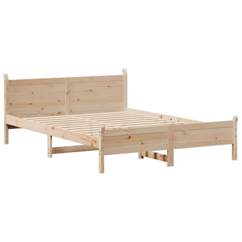 Cama sem colchão 135x190 cm madeira de pinho maciça