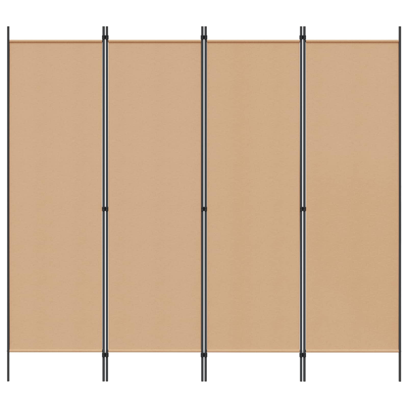 Divisória de quatro painéis bege 200 x 180 cm tecido