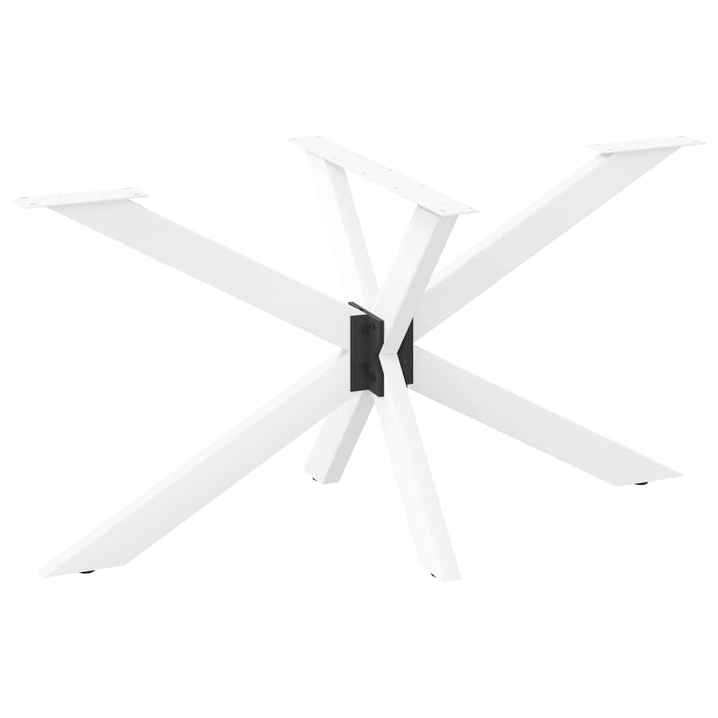Pé de mesa de jantar em formato de aranha, branco, 150x78x(72-73) cm, aço