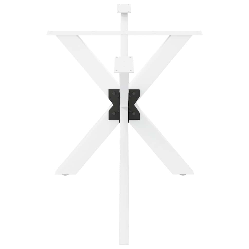 Pé de mesa de jantar em formato de aranha, branco, 150x78x(72-73) cm, aço