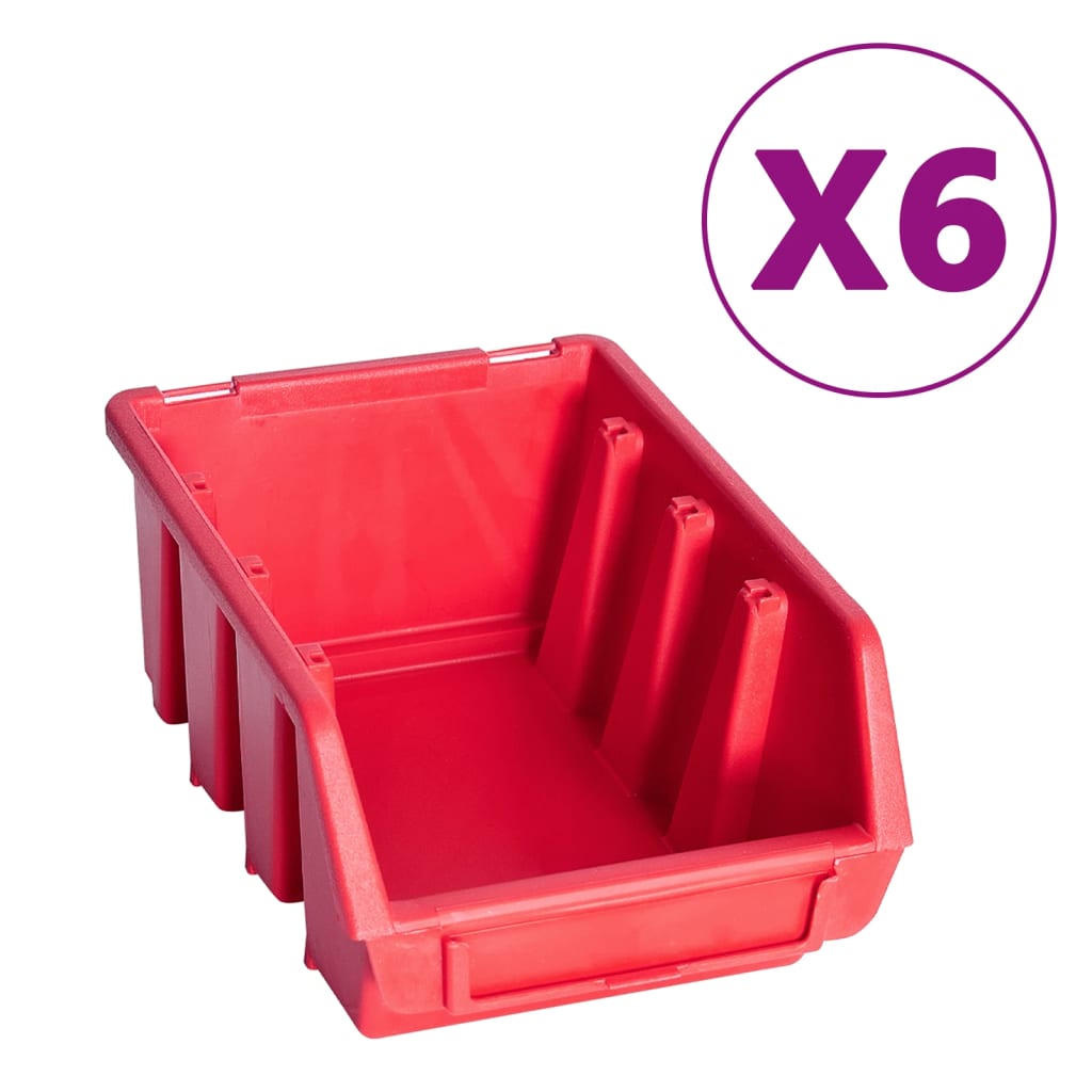 39 Pcs kit caixas arrumação com painéis parede vermelho e preto