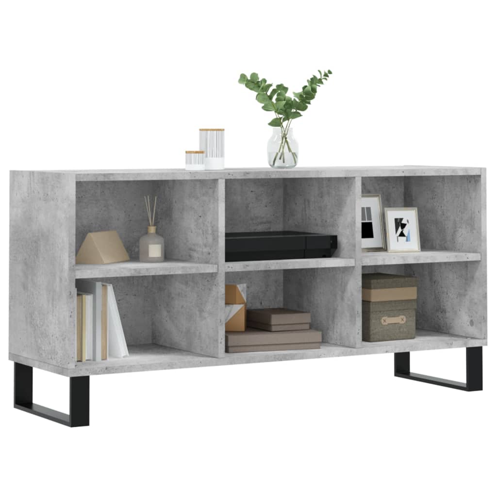 Móvel de TV 103,5x30x50 cm derivados madeira cinzento cimento