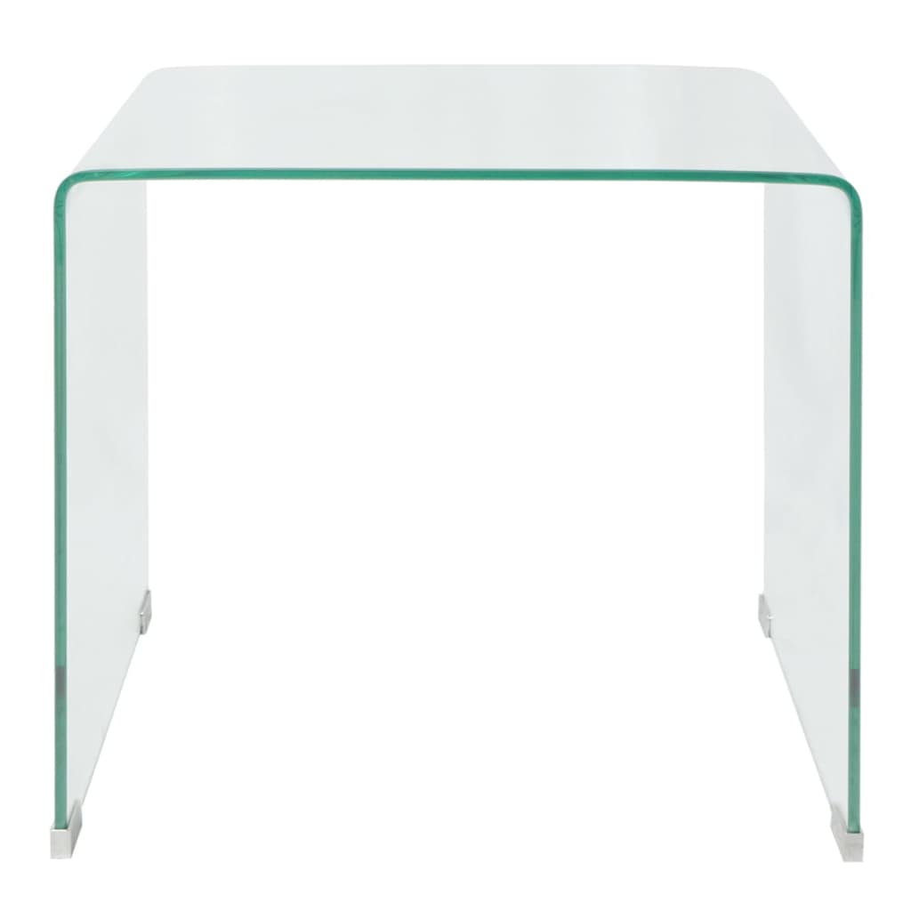 Mesa de centro em vidro temperado 49,5x50x45 cm transparente