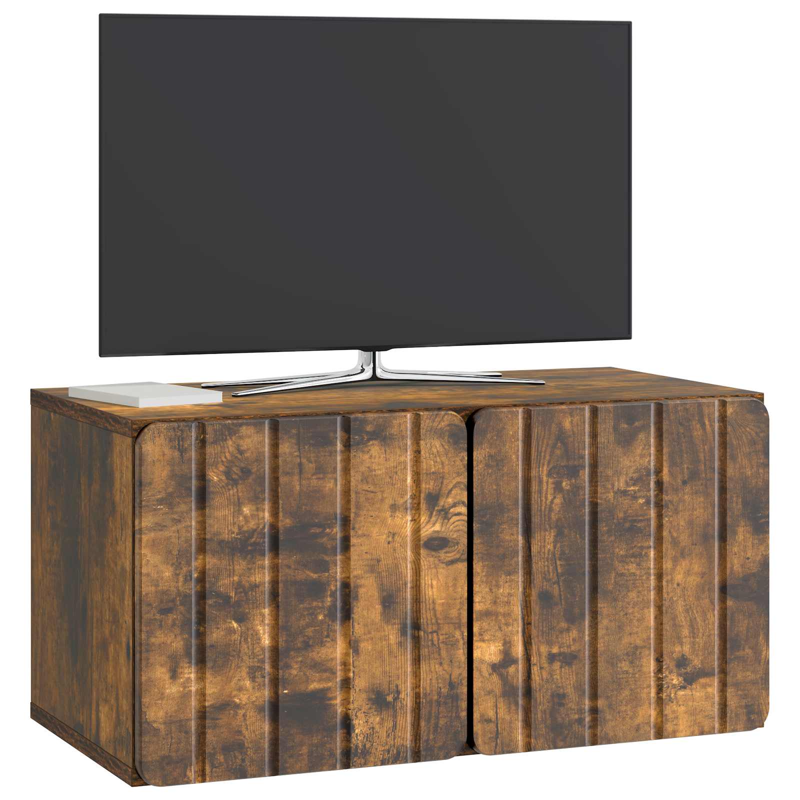 Gabinete de TV de parede 59,5 x 31 x 30 cm carvalho fumado