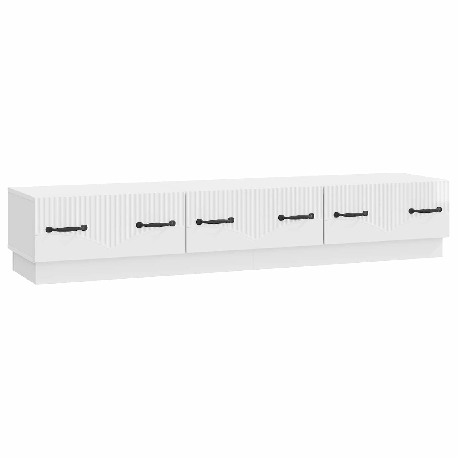 Gabinete para TV com gaveta branco brilhante 147 x 34,5 x 27 cm