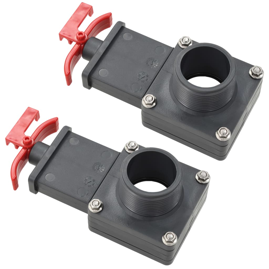 Válvula de regulação para piscina 2 pcs 38 mm