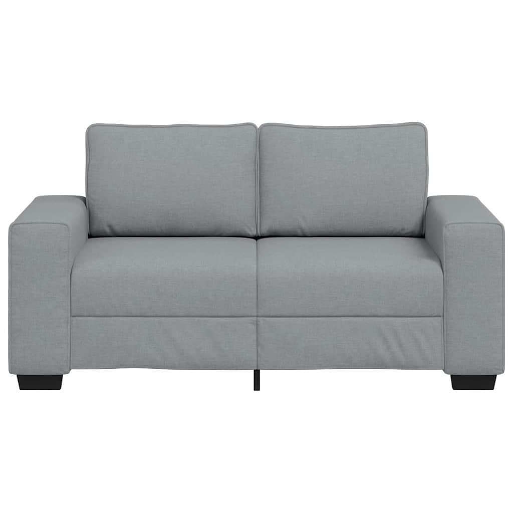 Sofá de 2 lugares em tecido 160x77x82 cm cinzento-claro
