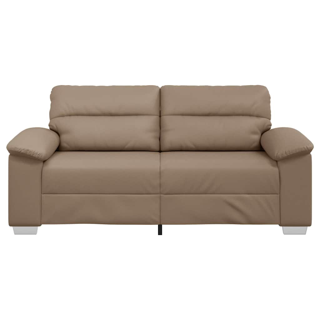 Sofá de 2 lugares cappuccino 180x81x84 cm couro sintético