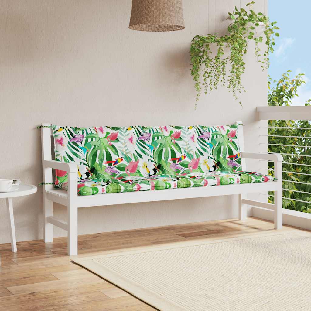 Almofadões para bancos de jardim 2 pcs tecido oxford multicor
