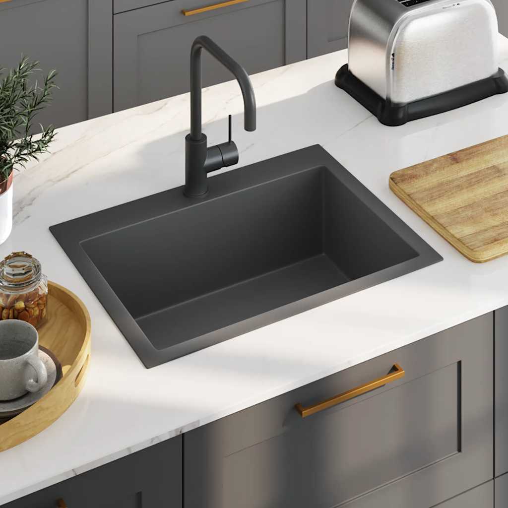 Lava-louça de cozinha artesanal aço inoxidável preto