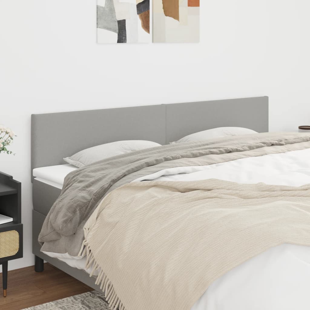 Cabeceiras cinzento-claro 160x5x78/88 cm tecido