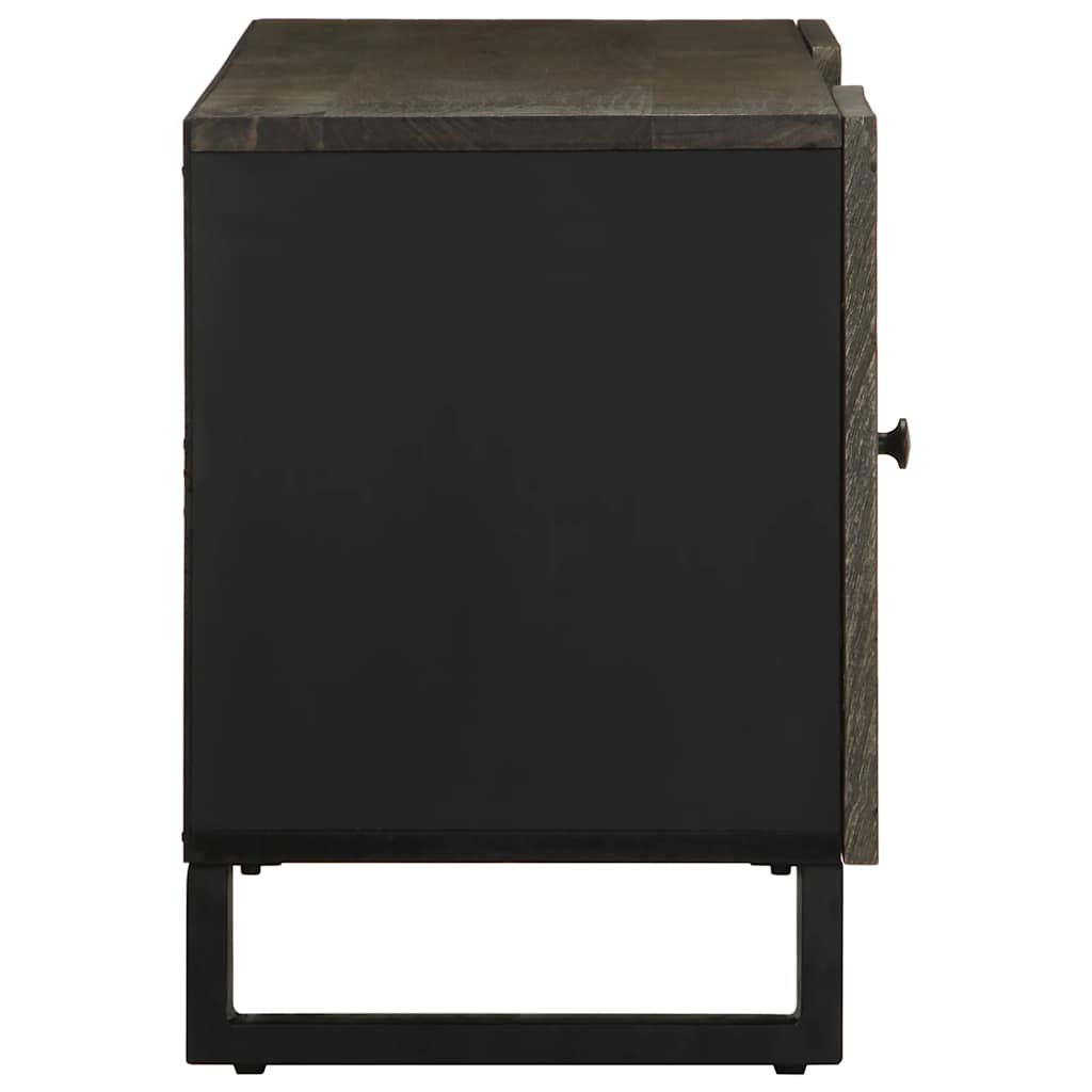 Móvel de TV 105x33x46 cm madeira de mangueira maciça preto
