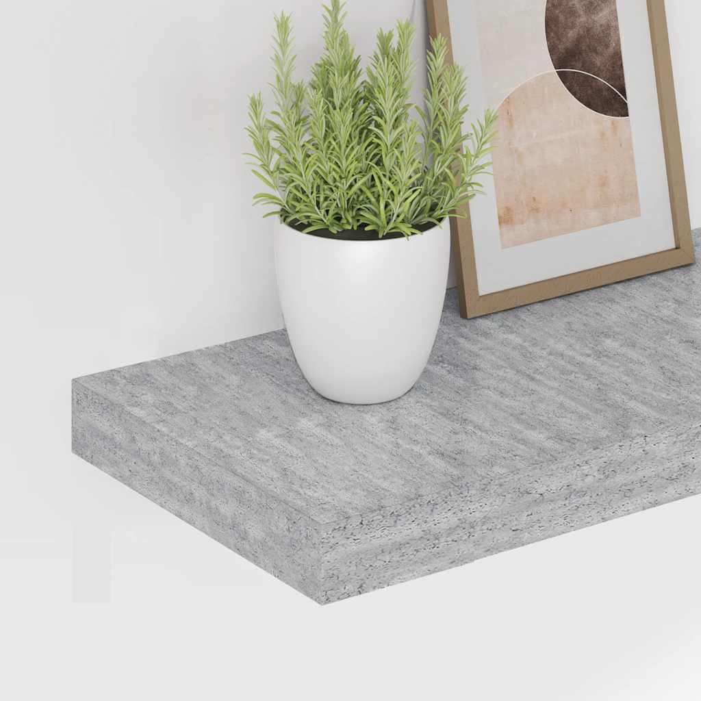 Prateleiras de parede 4 pcs 90x23,5x3,8cm MDF cinzento-cimento